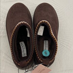 Olivia & Kate Brown Slip-On Shoes